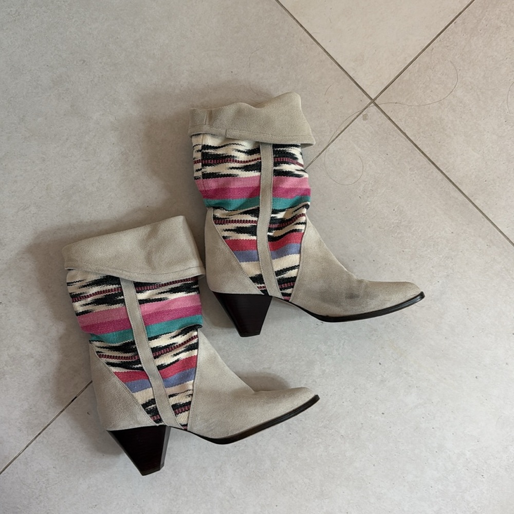 Women's Multicolor Patterned Boots - image 5